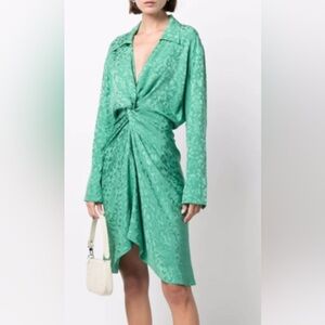 Zadig & Voltaire Rozo Abstract-print Silk Mini Dress In Irish Size L NWT